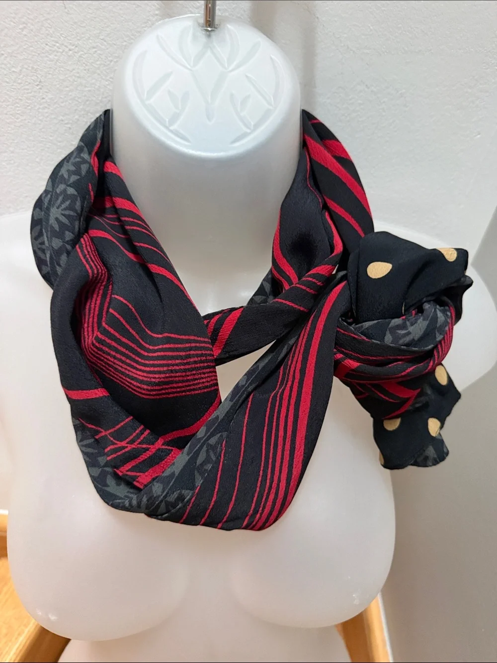 Kanta 100% Viscose Multi-Pattern Scarf | Polka Dot & Botanical Print  2-Layer